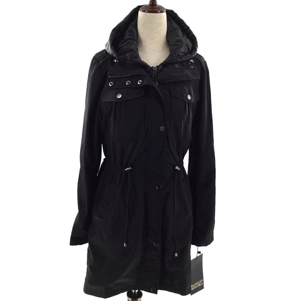 Badgley Mischka black women Anorak/2way R…